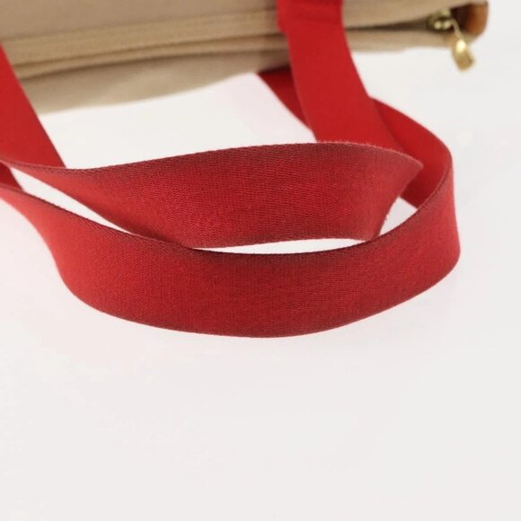 LOUIS VUITTON Antigua Cabas MM Tote Bag Beige Red M40035 LV Auth bs30019 - Picture 8 of 16